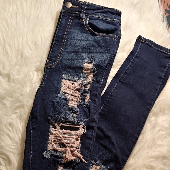 Fashion Nova Distressed Jeans - Picture 1 of 5